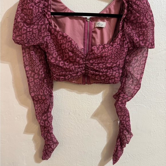 Oh Polly Leopard Print Women's Top - Picture 3 of 4